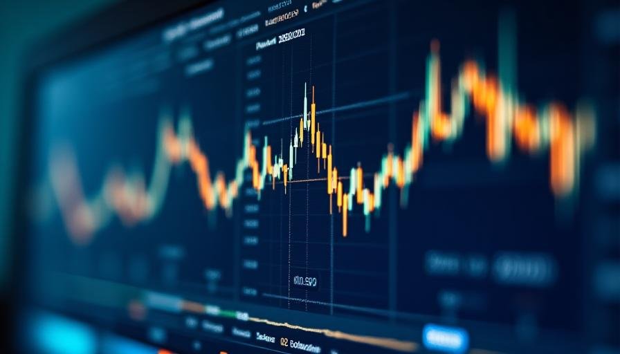 Professional financial analyst reviewing data on multiple monitors with gold accents